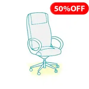 Leather boss chair illustration for cleaning